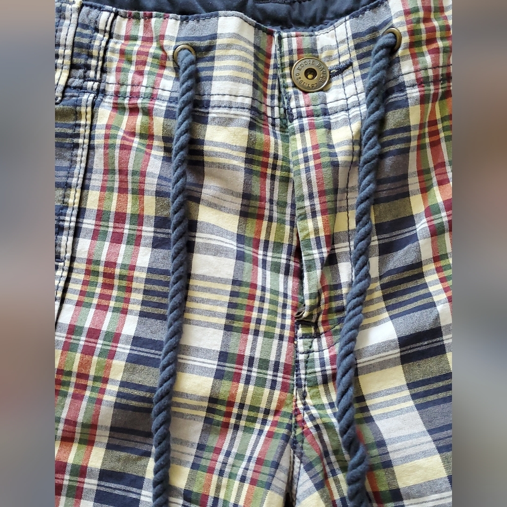 Eddie Bauer Multicolor Madras Plaid Cotton Shorts, Drawstring Waist, 16 - Picture 2 of 3